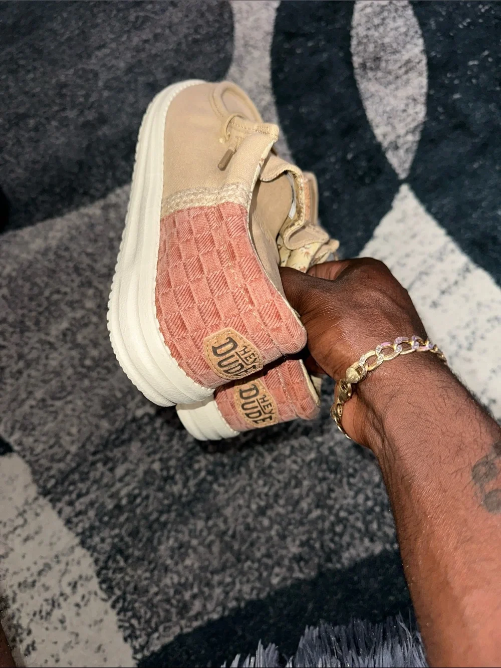 Hey Dude Tan Canvas Slip-On Loafers